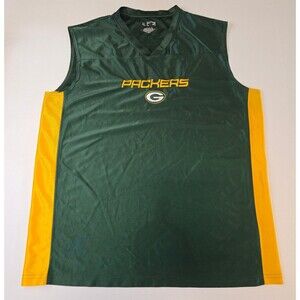 Green Bay Packers Shirt Mens XG XL Green Sleeveless Tank Performance Football
